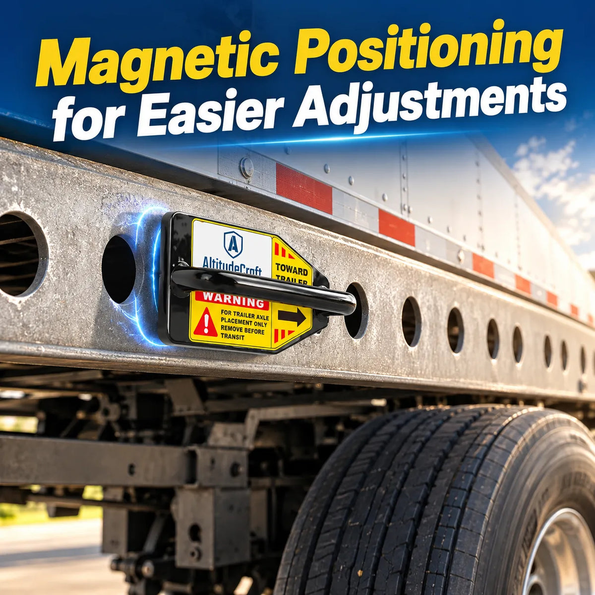 🎁Magnetic Tandem Slide Stopper for Semi Trucks, Heavy-Duty Steel Axle Positioning Tool