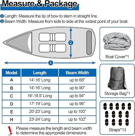 ❄️ Trailerable Boat Cover for 14–24 ft Boats – Keep Rain, Snow & Leaves Off All Winter
