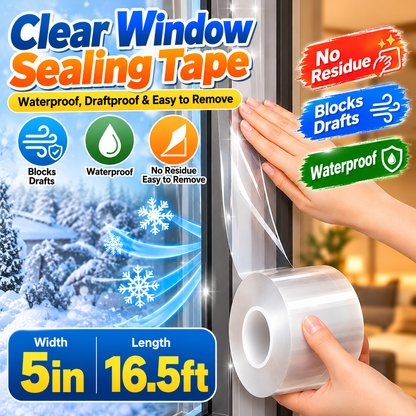 Clear Window Sealing Tape – Waterproof, Draftproof & Easy to Remove