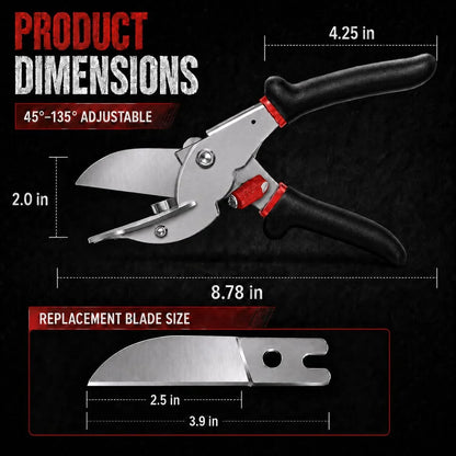 🎁45°–135° Adjustable Miter Shears for Trim & PVC