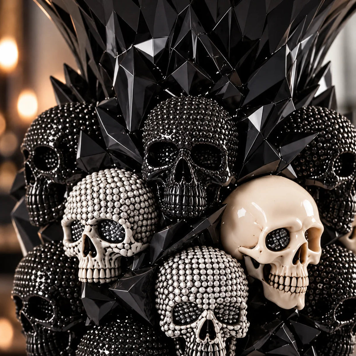 💀🐦‍⬛ Crystal Skull Vase – Where Darkness Meets Elegance ✨