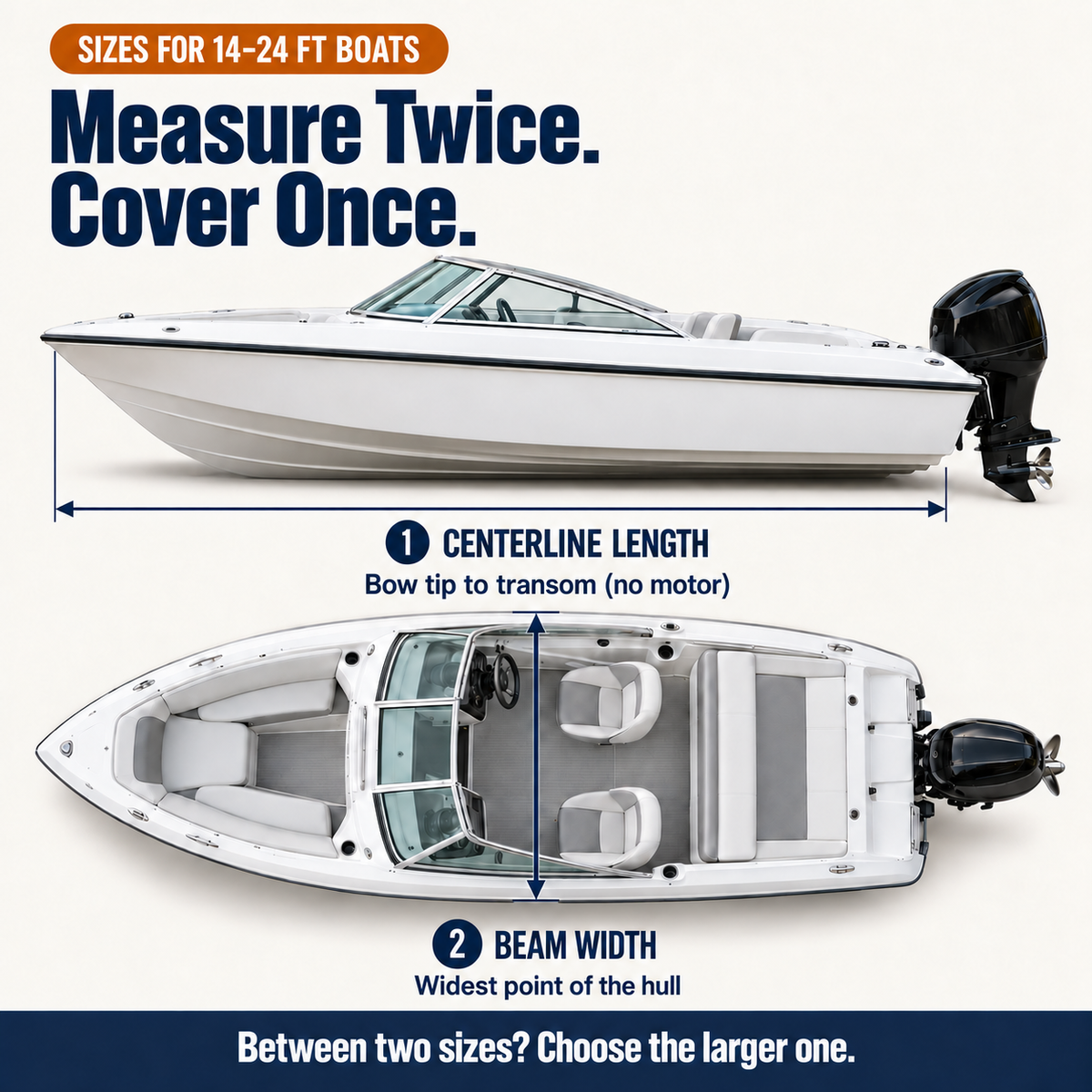 ❄️ Trailerable Boat Cover for 14–24 ft Boats – Keep Rain, Snow & Leaves Off All Winter