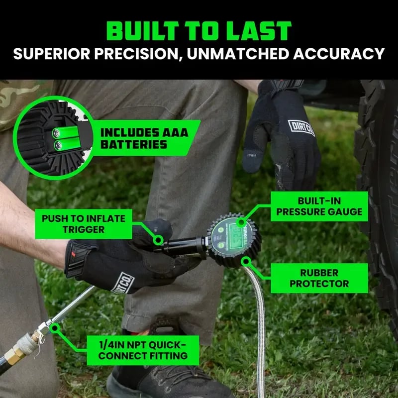 ✨ Digital Tire Pressure Gauge with Inflator 🚗 3-in-1 Precision for Your Garage⏰