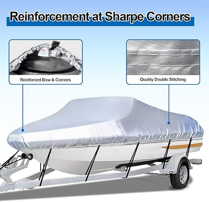❄️ Trailerable Boat Cover for 14–24 ft Boats – Keep Rain, Snow & Leaves Off All Winter