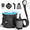 6000mAh Black Shower Kit + 20L Bucket + Spray Gun