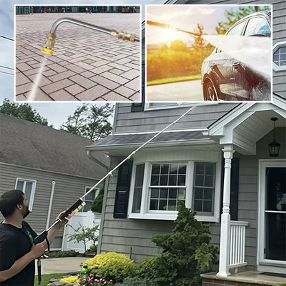 No-Ladder Gutter Cleaning Kit for Your Pressure Washer Adds 8 ft of stainless steel reach for single-story gutters. 3 Gutter Angles · 6 Spray Tips · Fits 1/4" Quick-Connect · Max 4000 PSI